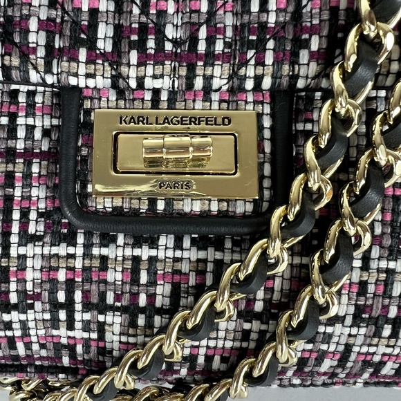 Karl Lagerfeld Tweed Shoulder Crossbody Agyness - Picture 6 of 10